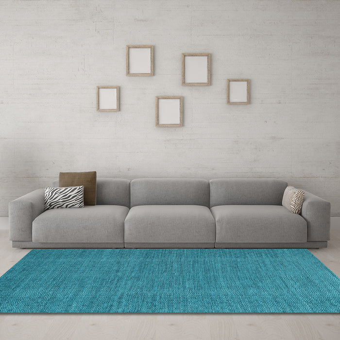 Machine Washable Abstract Light Blue Contemporary Rug in a Living Room, wshcon2069lblu