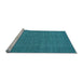 Sideview of Machine Washable Abstract Light Blue Contemporary Rug, wshcon2069lblu