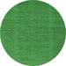 Square Abstract Green Contemporary Rug, con2069grn