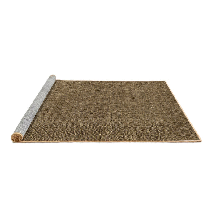 Sideview of Machine Washable Abstract Brown Contemporary Rug, wshcon2069brn