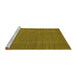 Sideview of Machine Washable Abstract Yellow Contemporary Rug, wshcon2069yw