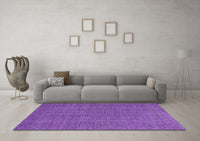 Machine Washable Abstract Purple Contemporary Rug, wshcon2069pur