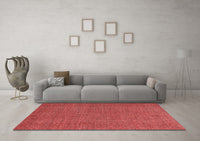 Machine Washable Abstract Red Contemporary Rug, wshcon2069red