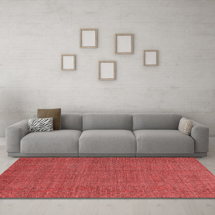 Contemporary Red Washable Rugs