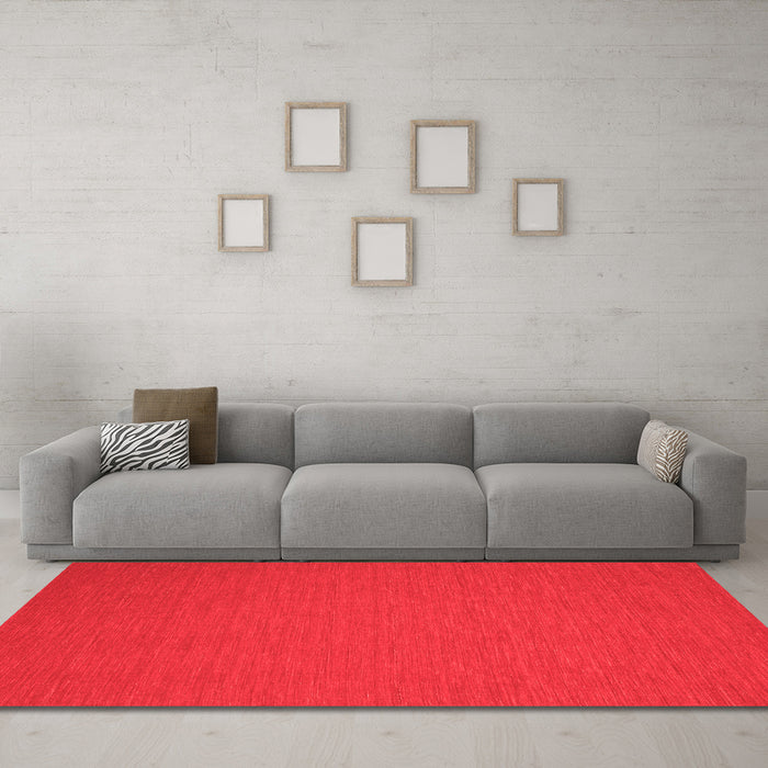 Contemporary Red Washable Rugs