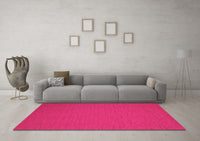 Machine Washable Abstract Pink Contemporary Rug, wshcon206pnk