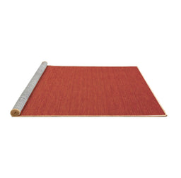 Sideview of Machine Washable Abstract Brown Contemporary Rug, wshcon206brn