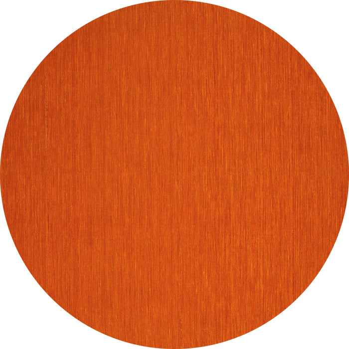 Round Machine Washable Abstract Yellow Contemporary Rug, wshcon206yw