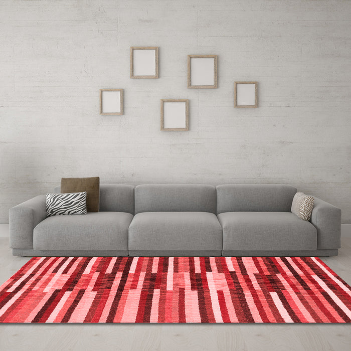 Contemporary Red Washable Rugs