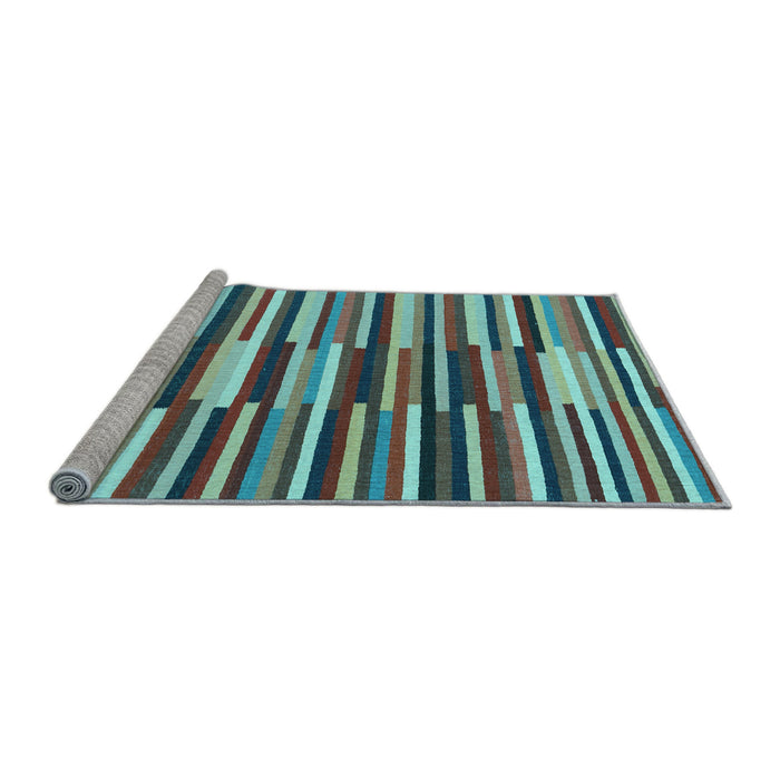 Sideview of Machine Washable Abstract Light Blue Contemporary Rug, wshcon2070lblu
