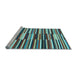 Sideview of Machine Washable Abstract Light Blue Contemporary Rug, wshcon2070lblu