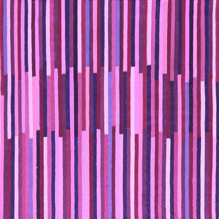 Square Machine Washable Abstract Purple Contemporary Area Rugs, wshcon2070pur