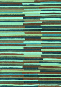 Abstract Turquoise Contemporary Rug, con2070turq