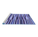 Sideview of Machine Washable Abstract Blue Contemporary Rug, wshcon2070blu