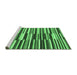 Sideview of Machine Washable Abstract Emerald Green Contemporary Area Rugs, wshcon2070emgrn