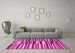 Machine Washable Abstract Pink Contemporary Rug in a Living Room, wshcon2070pnk