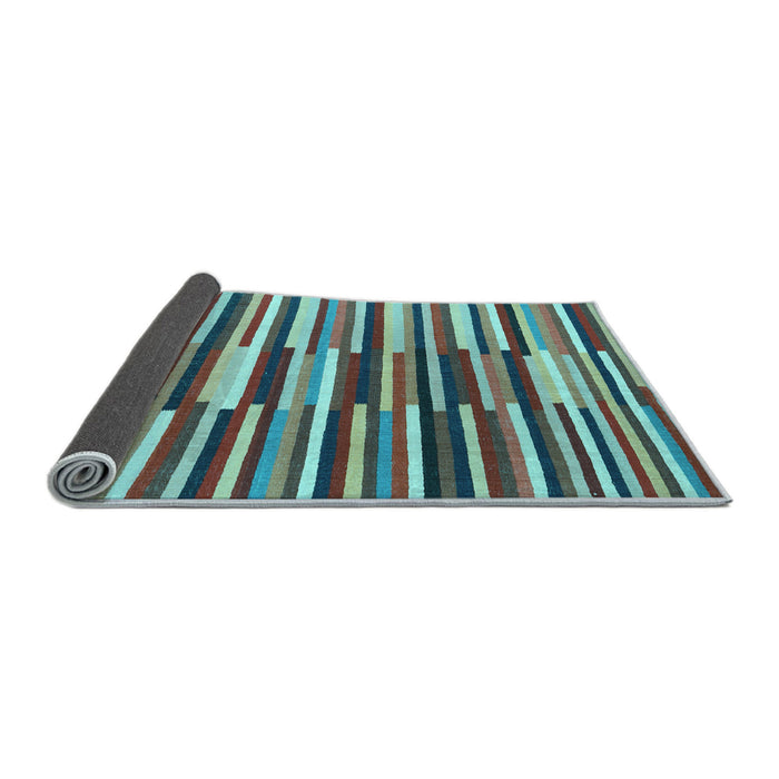 Sideview of Abstract Light Blue Contemporary Rug, con2070lblu