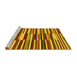 Sideview of Machine Washable Abstract Yellow Contemporary Rug, wshcon2070yw