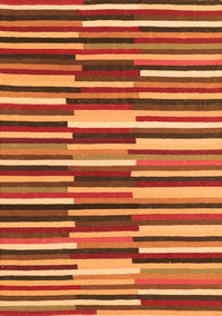 Abstract Orange Contemporary Rug, con2070org