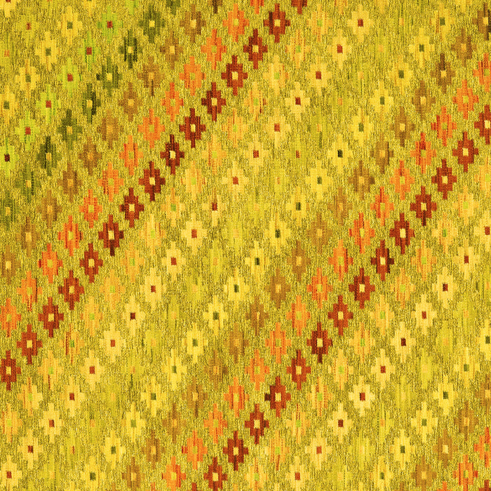 Square Southwestern Yellow Country Rug, con2071yw