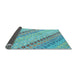 Sideview of Southwestern Light Blue Country Rug, con2071lblu