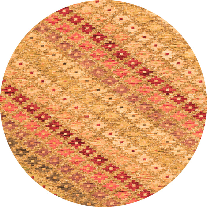 Square Southwestern Orange Country Rug, con2071org