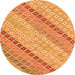 Machine Washable Southwestern Orange Country Area Rugs, wshcon2071org