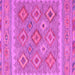 Square Southwestern Pink Country Rug, con2072pnk