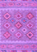 Machine Washable Southwestern Purple Country Area Rugs, wshcon2072pur