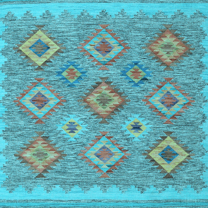 Southwestern Light Blue Country Rug, con2072lblu