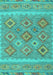 Southwestern Turquoise Country Rug, con2072turq