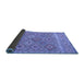 Sideview of Southwestern Blue Country Rug, con2072blu