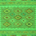 Serging Thickness of Southwestern Green Country Rug, con2072grn