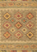 Machine Washable Southwestern Brown Country Rug, wshcon2072brn