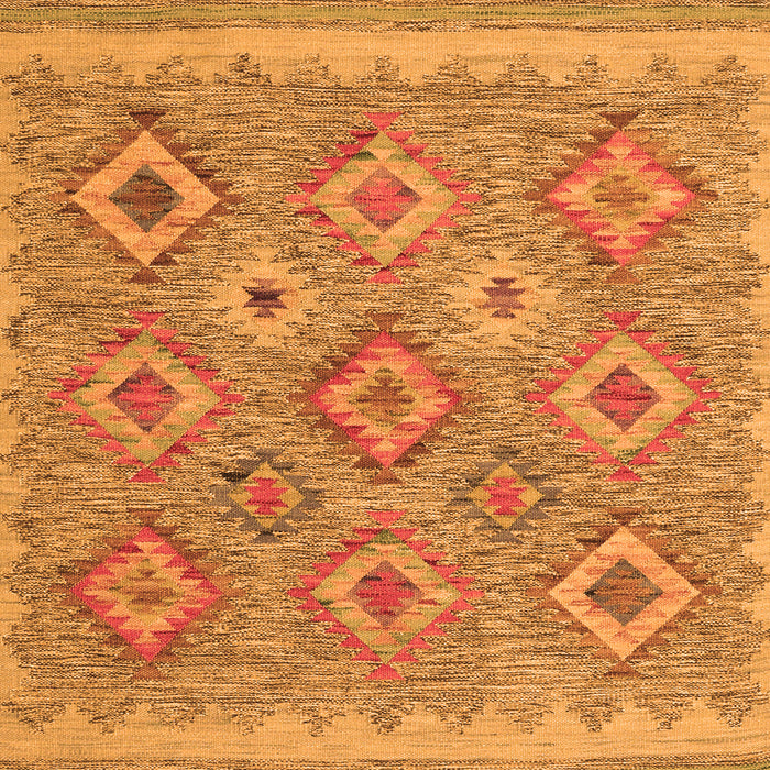 Serging Thickness of Machine Washable Southwestern Orange Country Area Rugs, wshcon2072org