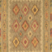 Square Southwestern Brown Country Rug, con2072brn