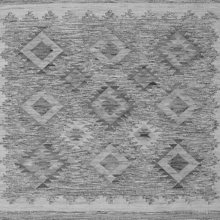 Serging Thickness of Machine Washable Southwestern Gray Country Rug, wshcon2072gry