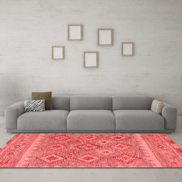 Country Red Washable Rugs