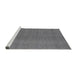 Serging Thickness of Machine Washable Contemporary Dark Gray Rug, wshcon2073