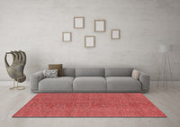 Machine Washable Abstract Red Contemporary Rug, wshcon2073red