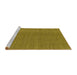 Sideview of Machine Washable Abstract Yellow Contemporary Rug, wshcon2073yw