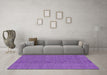 Machine Washable Abstract Purple Contemporary Area Rugs in a Living Room, wshcon2073pur