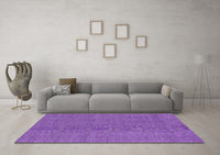 Machine Washable Abstract Purple Contemporary Rug, wshcon2073pur