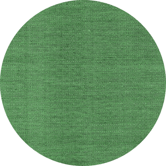 Round Abstract Emerald Green Contemporary Rug, con2073emgrn