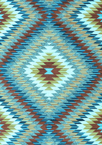 Southwestern Light Blue Country Rug, con2074lblu