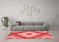 Machine Washable Southwestern Red Country Rug, wshcon2074red