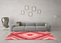 Country Red Washable Rugs
