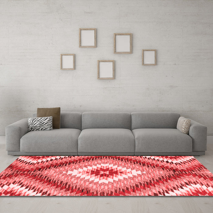 Country Red Washable Rugs