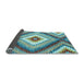 Sideview of Southwestern Light Blue Country Rug, con2074lblu