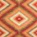 Round Machine Washable Southwestern Orange Country Area Rugs, wshcon2074org